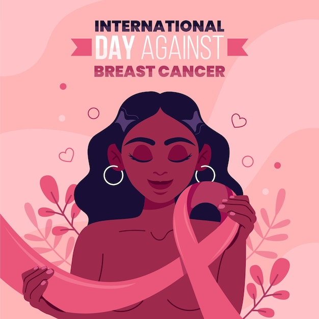 Premium Vector Hand Drawn Flat International Day Against Breast