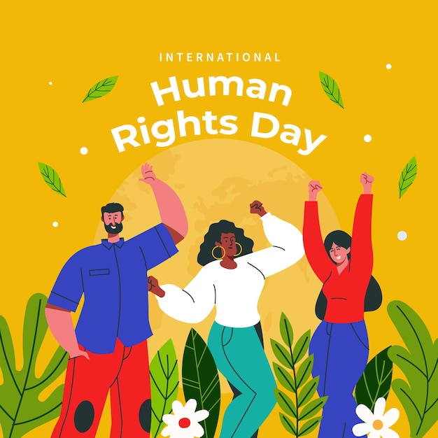 Premium Vector Hand Drawn Flat International Human Rights Day