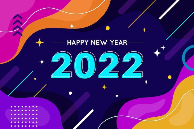 Premium Vector | Hand drawn flat new year background