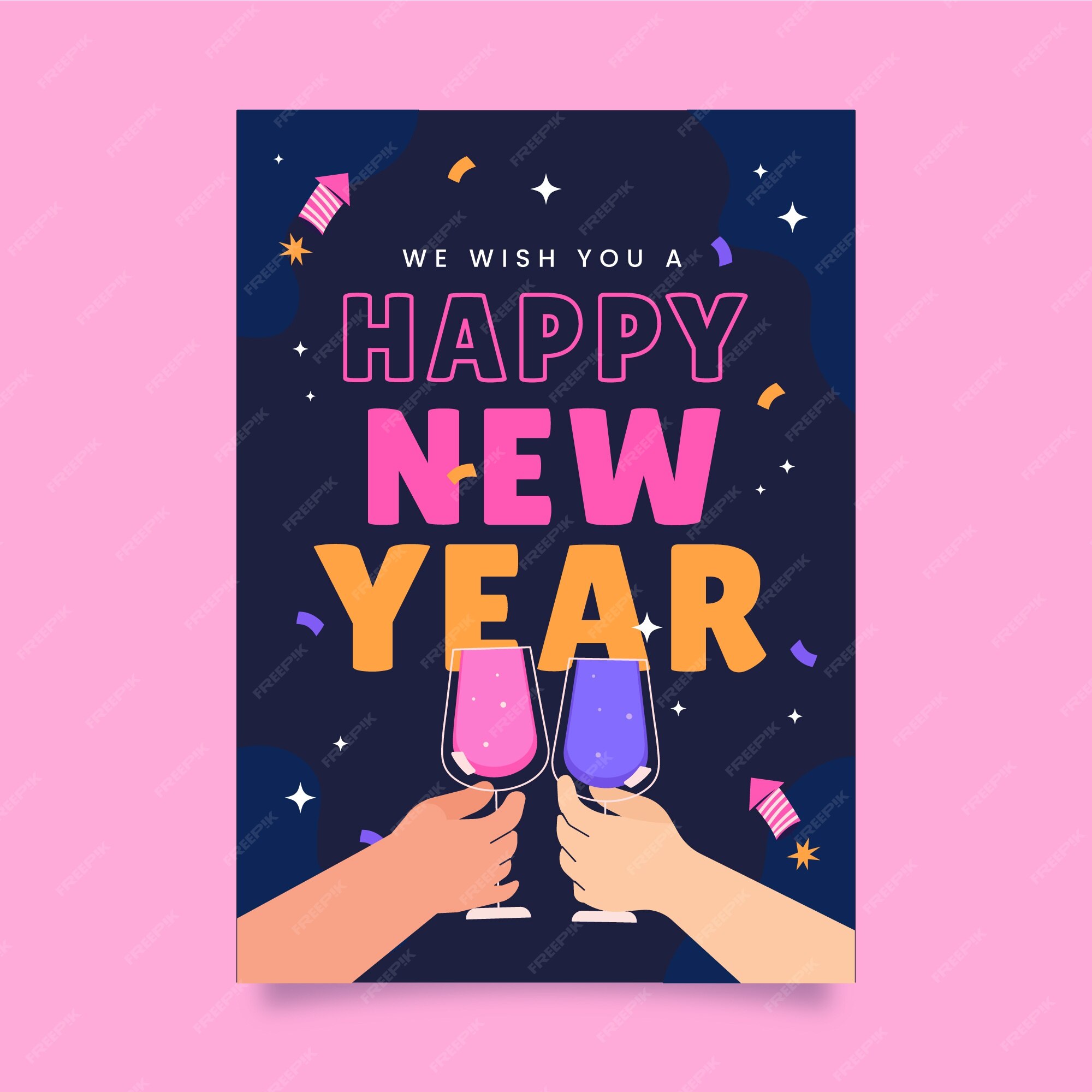 free-vector-hand-drawn-flat-new-year-greeting-card-template