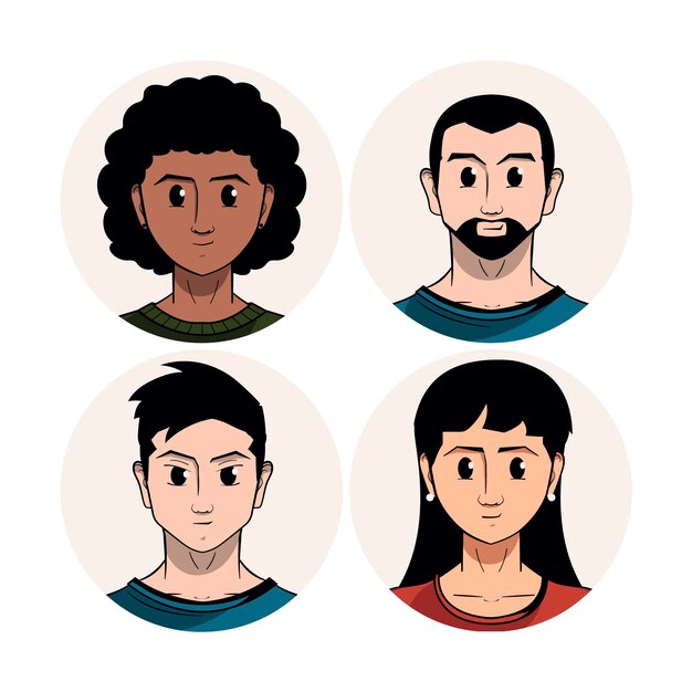 Download Free Vector | Hand drawn flat profile icon