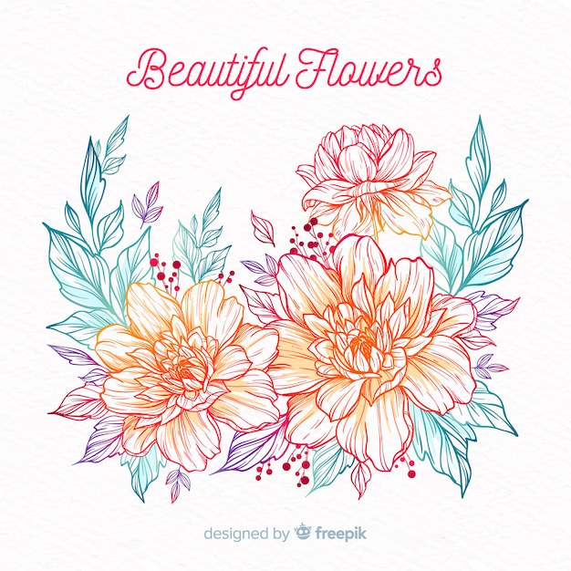 Free Vector | Hand drawn floral background