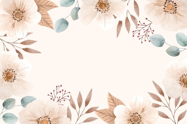 Free Vector Hand Drawn Floral Background