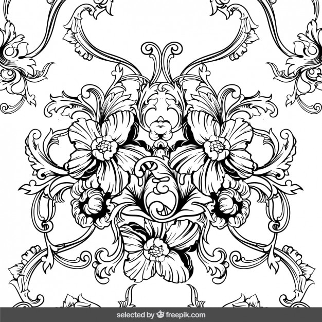 Hand drawn floral ornaments Vector | Free Download