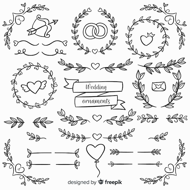 Download Clip Art Art Collectibles Wedding Ornaments Svg Vector Save The Date Doodles Ornaments Wreath Wedding Dividers Hand Drawn Elements Wedding Elements