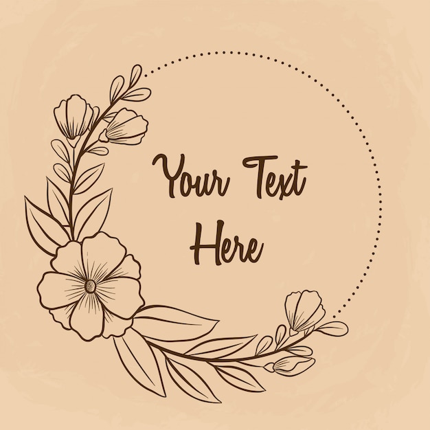 Hand drawn floral wreath | Premium Vector