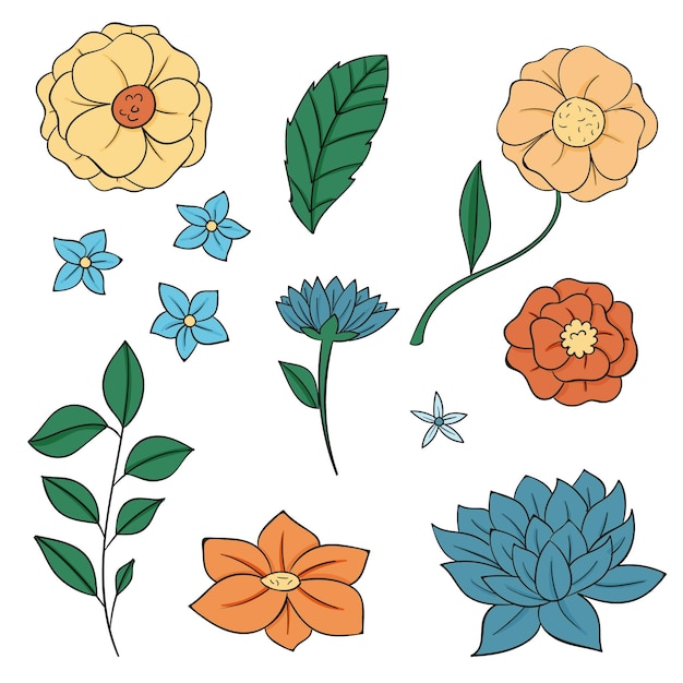 Free Vector | Hand drawn flower collection