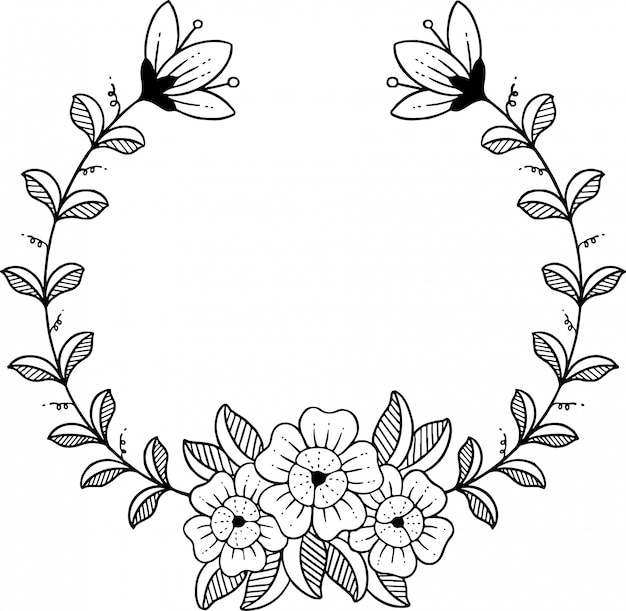 Download Hand drawn flower Vector | Premium Download