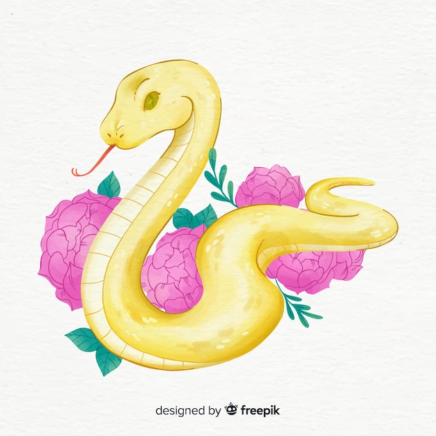 Download Free Hand Drawn Flowers And Snake Illustration Free Vector Use our free logo maker to create a logo and build your brand. Put your logo on business cards, promotional products, or your website for brand visibility.