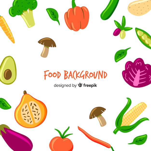 Free Vector Hand Drawn Food Background   Hand Drawn Food Background 23 2148110312 