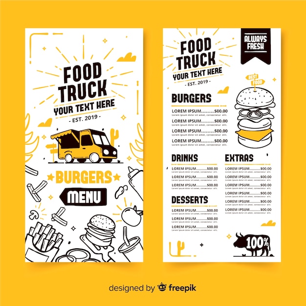 hand-drawn-food-truck-menu-template-free-vector