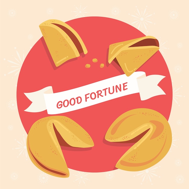 Free Vector Hand drawn fortune cookie illustration