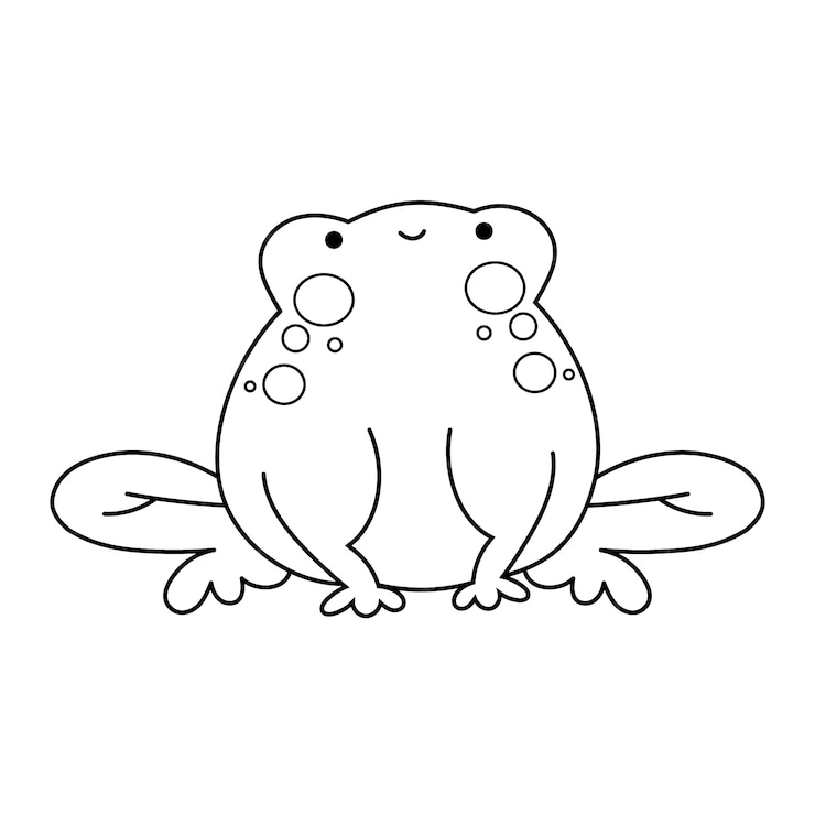 Free Vector | Hand drawn frog outline illustration