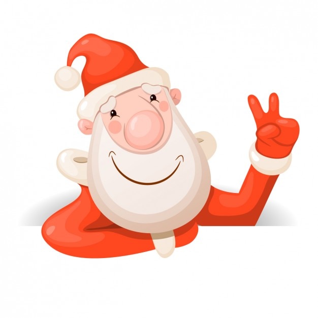 Hand drawn funny Santa Claus Vector Free Download