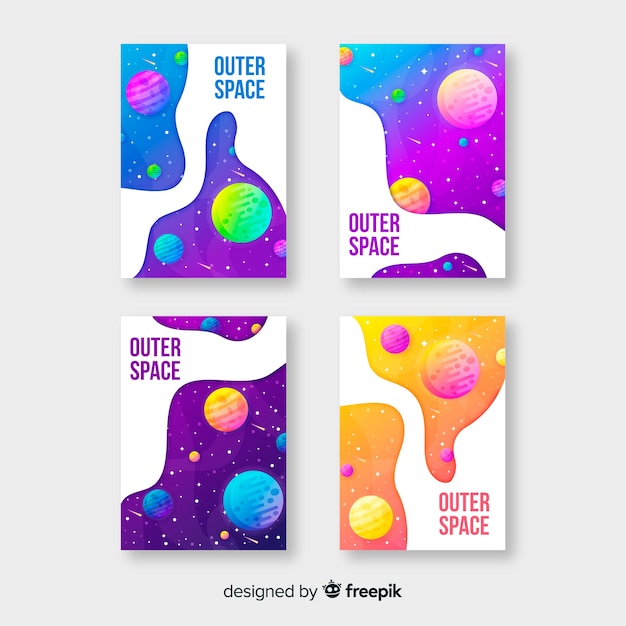 Free Vector Hand drawn galaxy poster