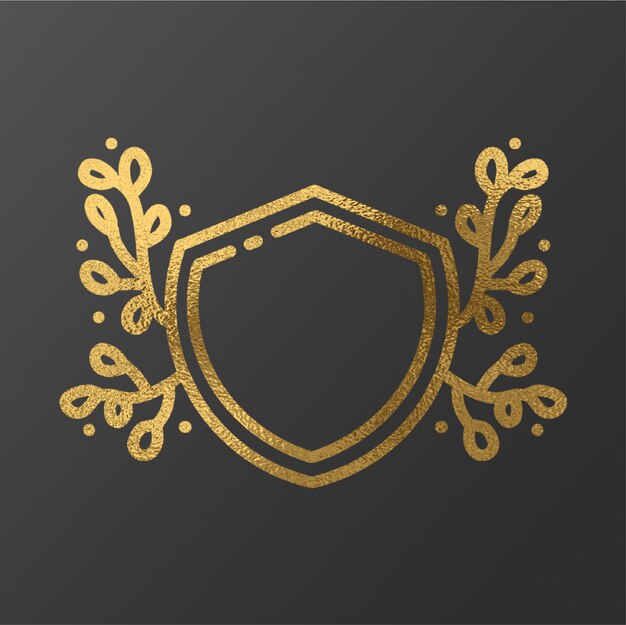 Premium Vector Hand Drawn Gold Badge Frame