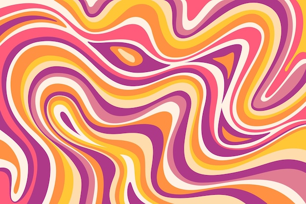 Premium Vector | Hand drawn groovy background