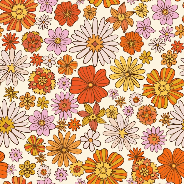 70s Flower Pattern Images Free Vectors, Stock Photos & PSD