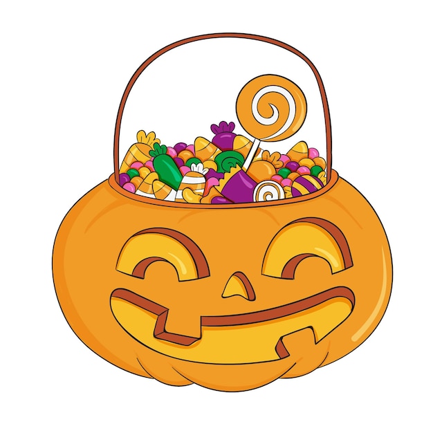 Free Vector | Hand drawn halloween bag