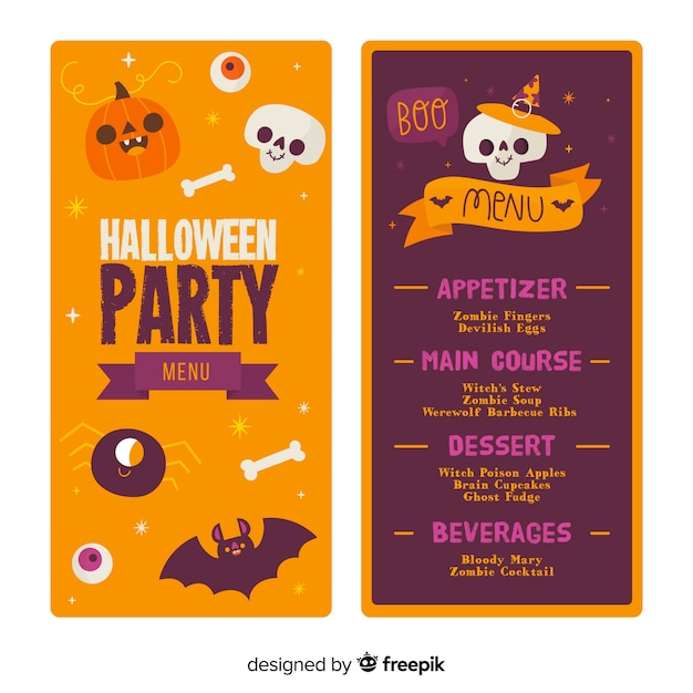 free-vector-hand-drawn-halloween-menu-template