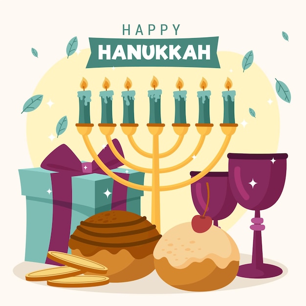 Free Vector | Hand drawn hanukkah