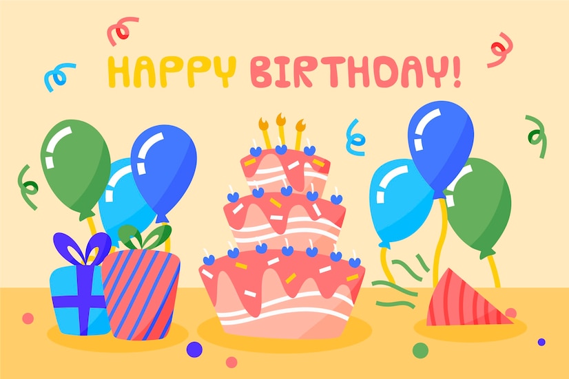 Free Vector | Hand drawn happy birthday background