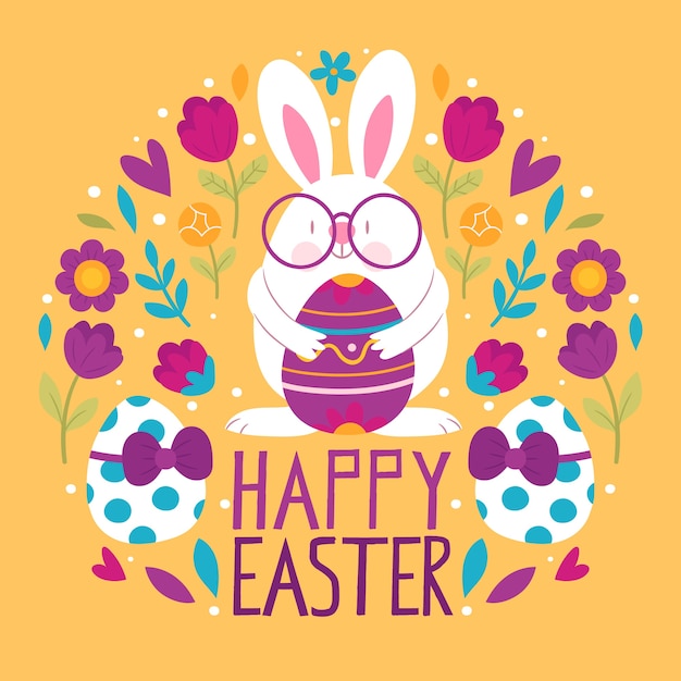 Free Vector | Hand drawn happy easter day