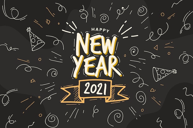 Free Vector | Hand drawn happy new year 2021