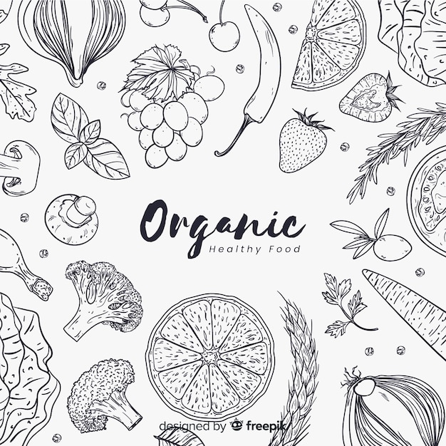Download Free Download Free Hand Drawn Healthy Food Background Vector Freepik Use our free logo maker to create a logo and build your brand. Put your logo on business cards, promotional products, or your website for brand visibility.