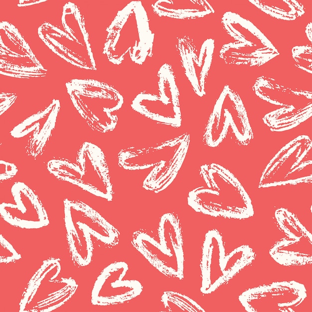 Premium Vector | Hand drawn heart background