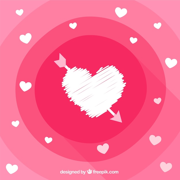 Free Vector | Hand drawn heart background