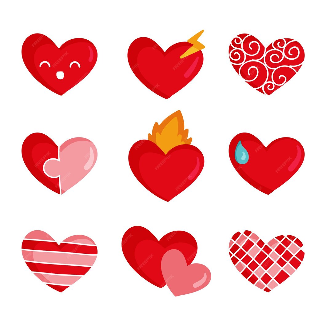 Free Vector | Hand drawn heart collection