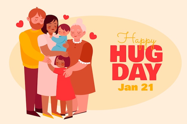 Free Vector | Hand drawn hug day background