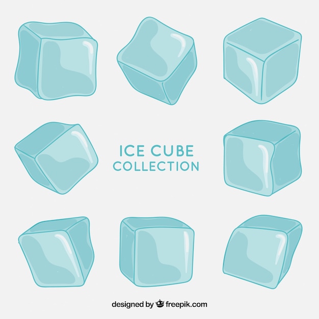 Free Vector | Hand drawn ice cube collection