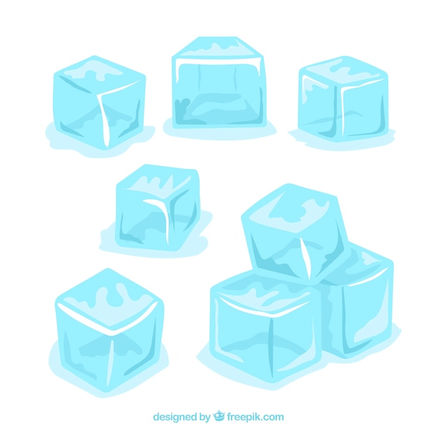 Free Vector | Hand drawn ice cube collection