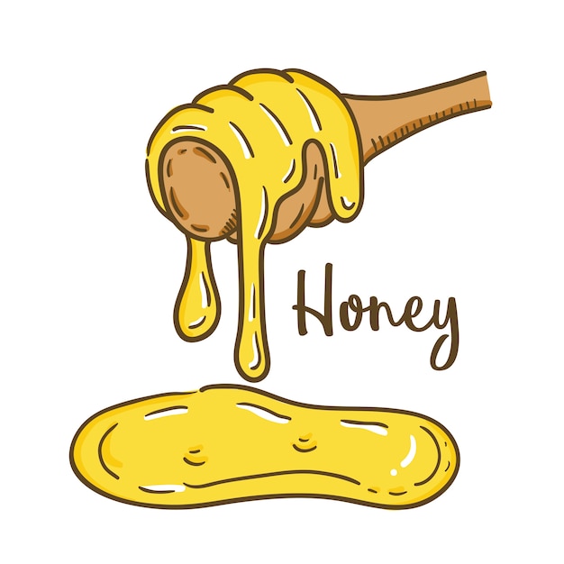 Premium Vector Hand drawn illustration of honey.