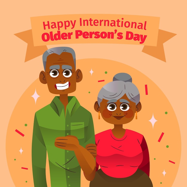 Free Vector | Hand drawn international day of older persons