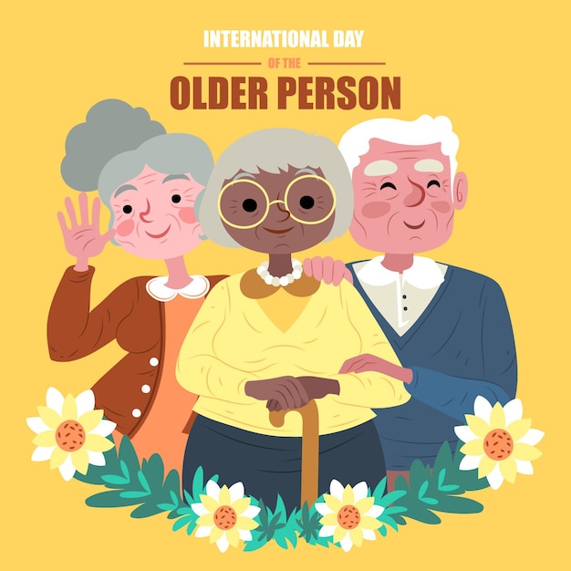 Free Vector | Hand drawn international day of the older persons