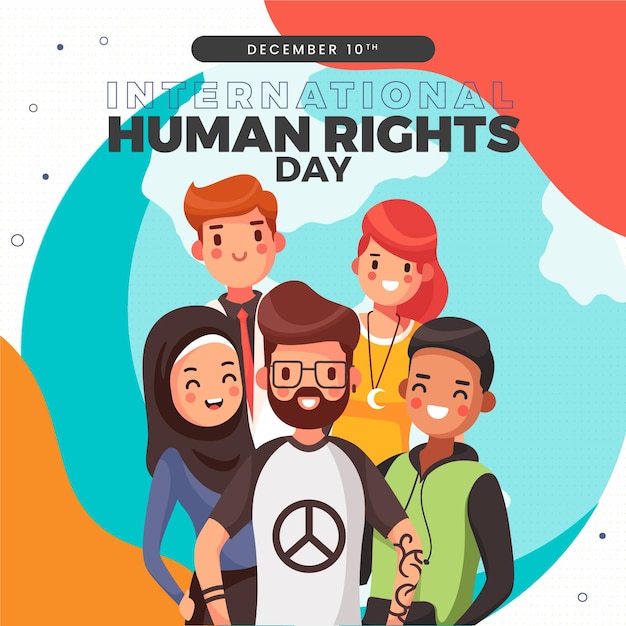 Premium Vector Hand Drawn International Human Rights Day Illustration