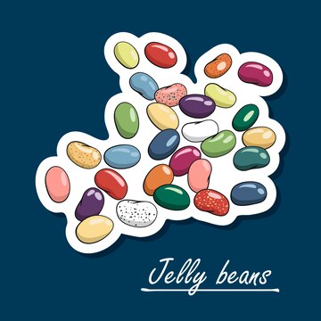 Premium Vector | Hand-drawn jelly beans