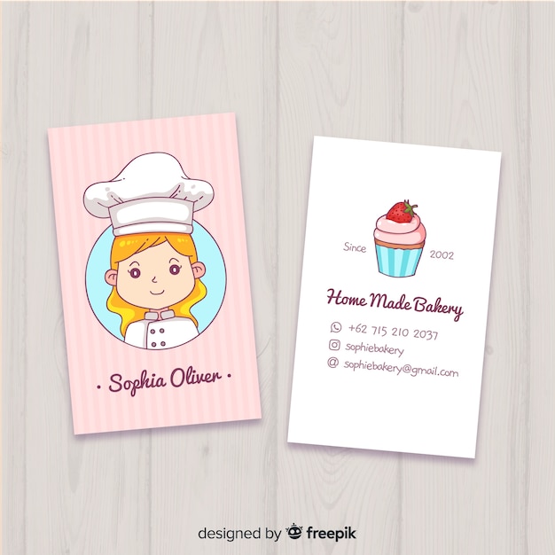 Download Free Download This Free Vector Hand Drawn Kawaii Business Card Template Use our free logo maker to create a logo and build your brand. Put your logo on business cards, promotional products, or your website for brand visibility.