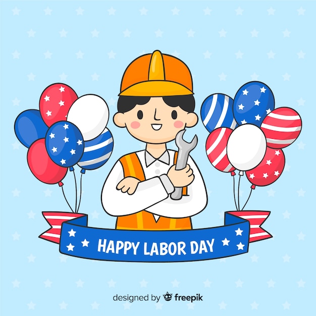 Free Vector | Hand drawn labor day background