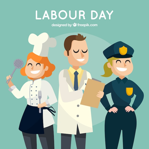 Hand drawn labour day background