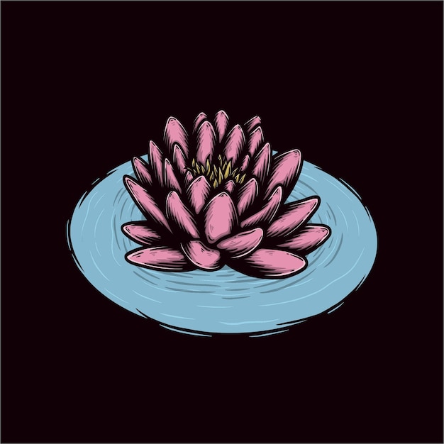 Premium Vector Hand Drawn Lotus Flower Vector Illustration 1460