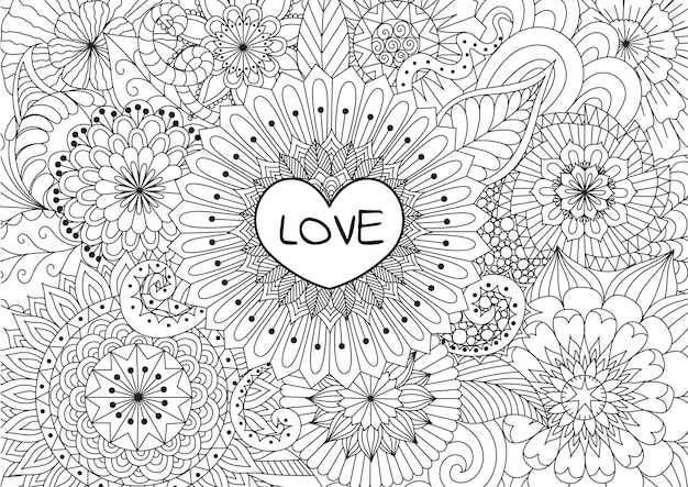 Premium Vector | Hand drawn love background