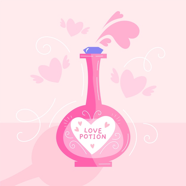 Premium Vector Hand drawn love potion bottle illustration