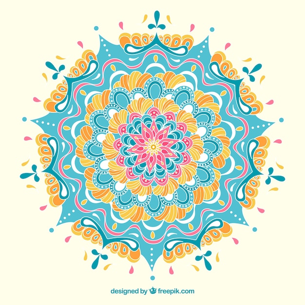 Download Hand drawn mandala background Vector | Free Download