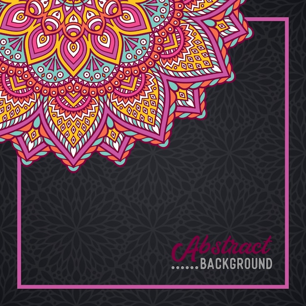 Premium Vector | Hand-drawn mandala on the watercolor background