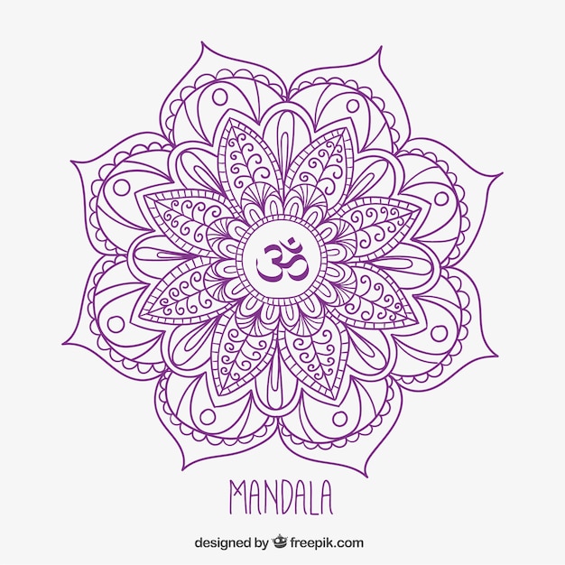 Download Hand drawn mandala | Free Vector