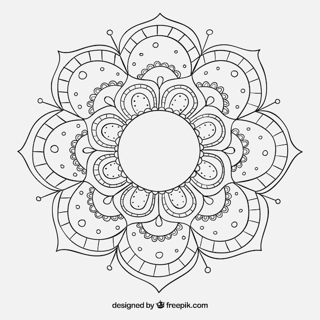 Download Hand drawn mandala | Free Vector